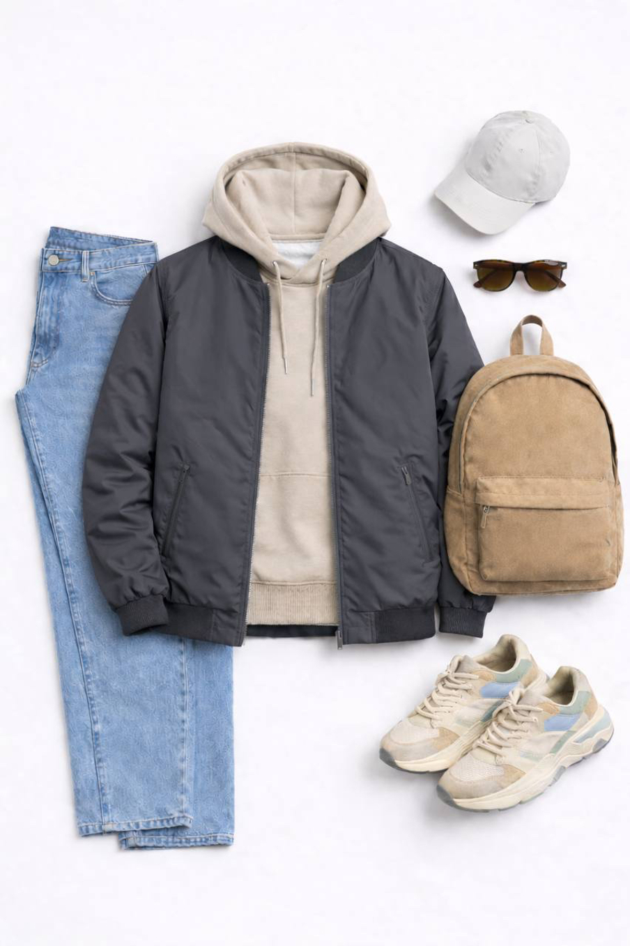 Бомбер мужской "HN-15" темно-серый