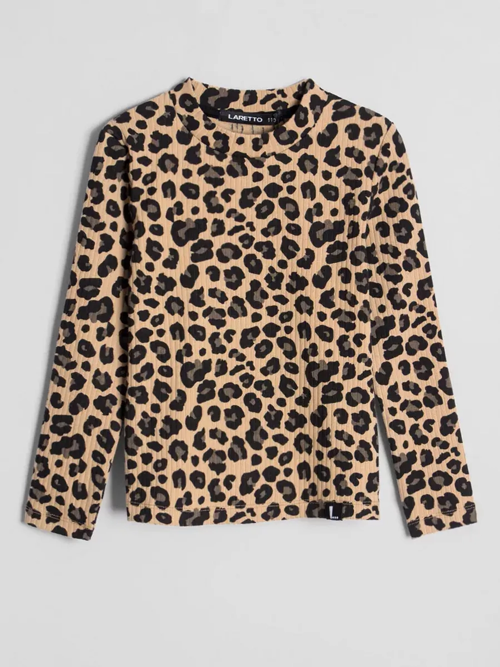 Леопардовый лонгслив базовый для девочки