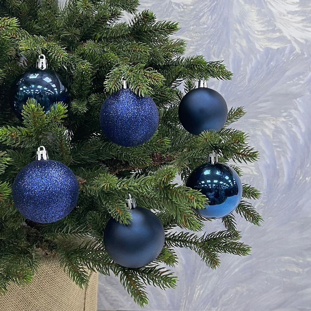 Набор шаров 30шт 6см House of seasons темно-синий в прозрачной упаковке