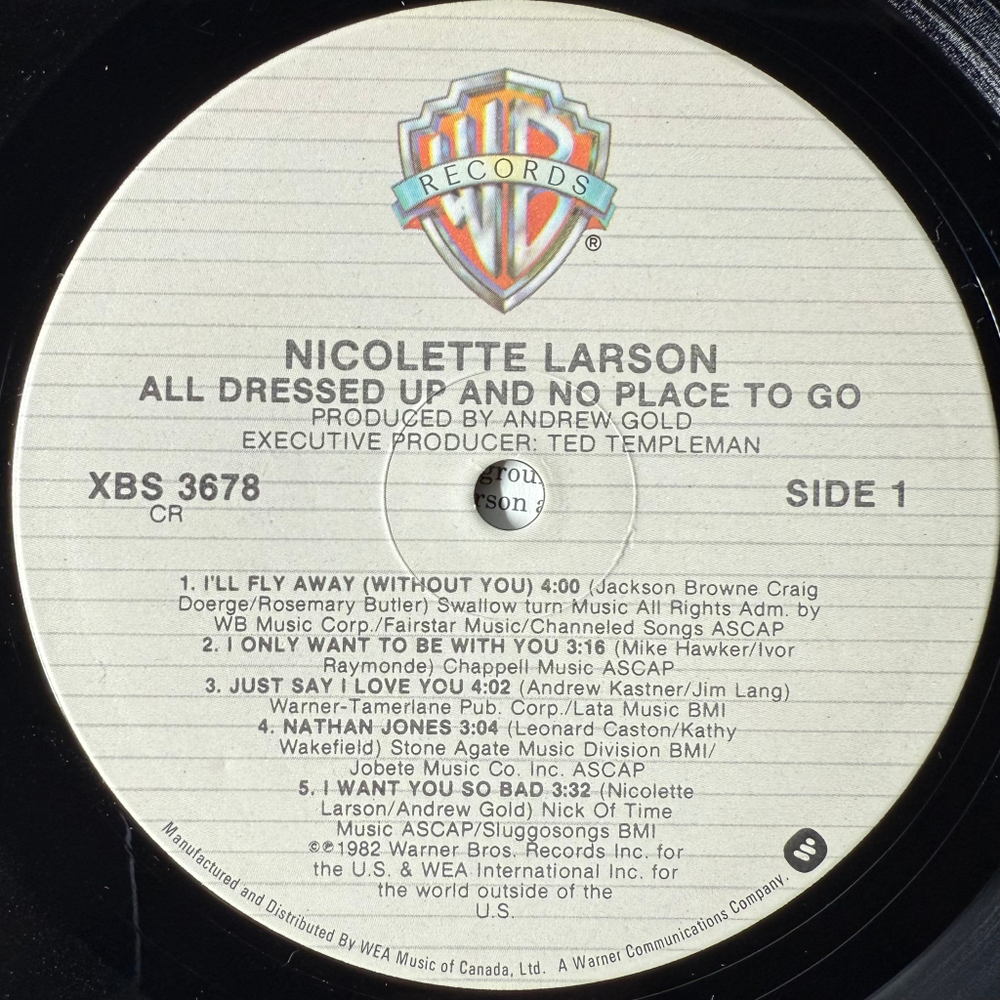 Nicolette Larson ‎– All Dressed Up And No Place To Go (Канада 1982г.)