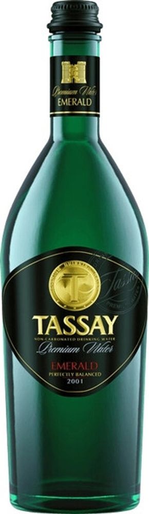 Вода природная минеральная Тассай Изумруд Газированная / Tassay Emerald Sparkling 0.75 - стекло