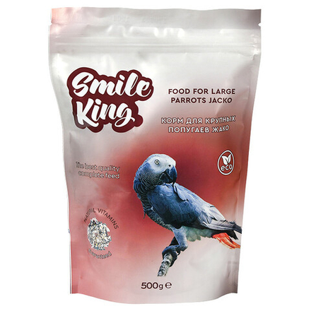 Smile King корм для крупных попугаев Жако, 500г