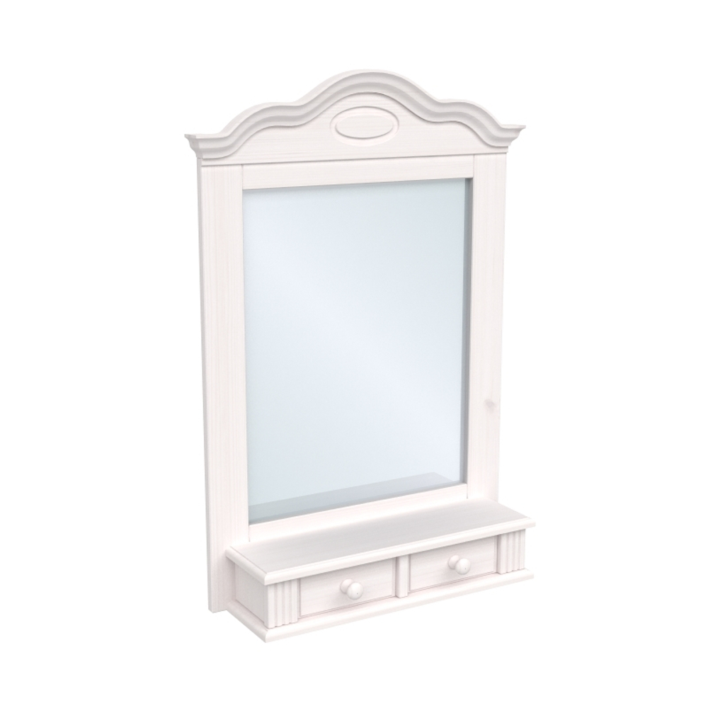 Зеркало Синди белый воск