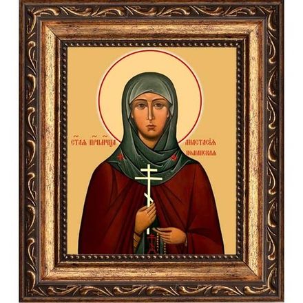 Анастасия Команская (Камаева) преподобномученица. Икона на холсте.
