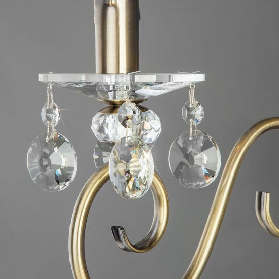 10104/1 / настенный светильник / античная бронза/прозрачный хрусталь Strotskis
