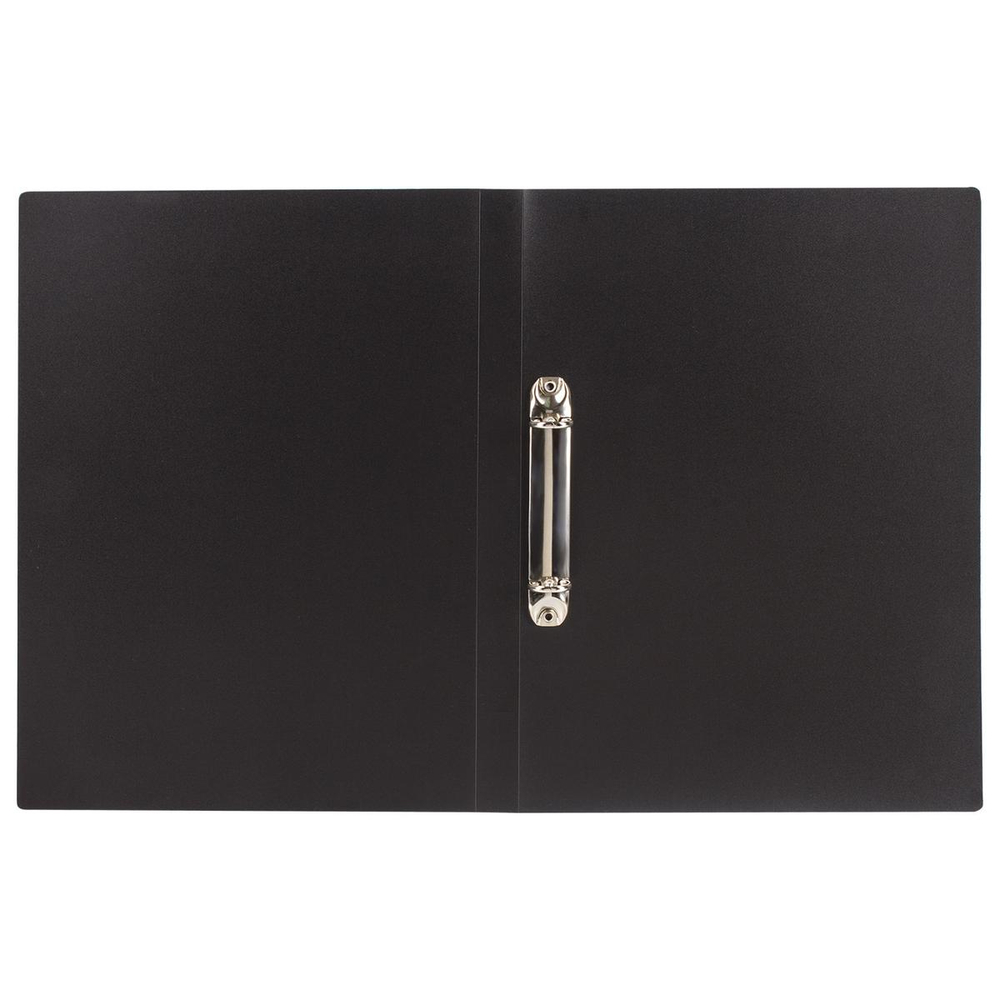 Папка на 2 кольцах, 21мм. 0,5мм. 120л. черная "Office" (BRAUBERG)