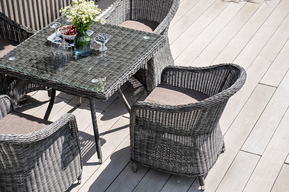 "Равенна" плетеное кресло из искусственного ротанга, цвет графит