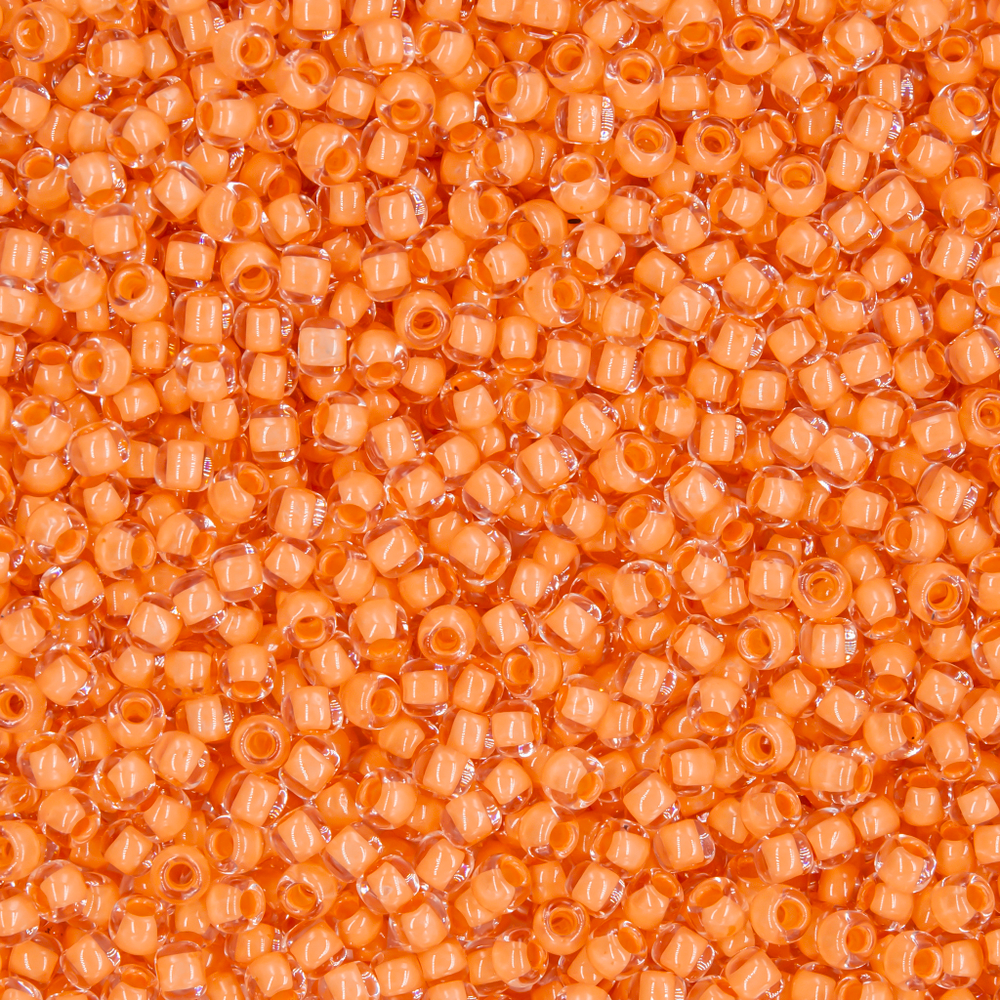 Японский бисер TOHO Round 11/0 (№963), окрашенный изнутри прозрачный