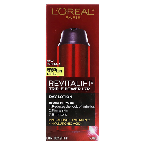 L'Oréal, Revitalift Triple Power LZR, дневной лосьон, SPF 30, 50 мл