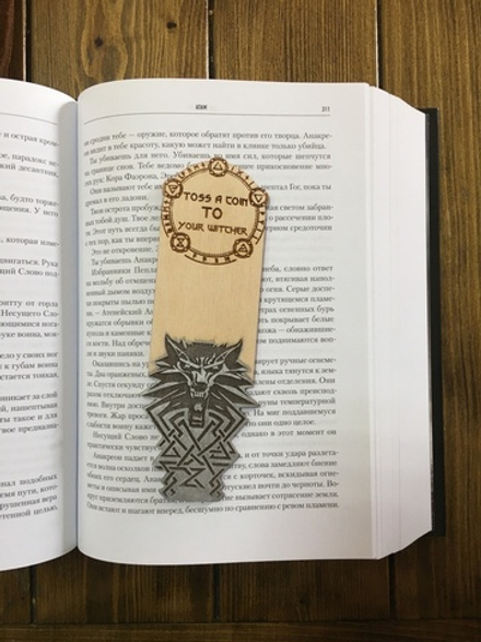 Закладка для книги Ведьмак 3 / The Witcher / Ручная работа Дерево