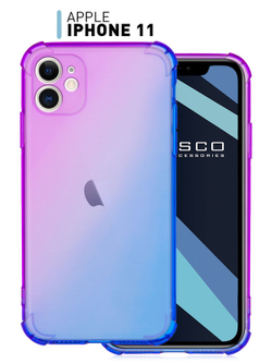 Чехол ROSCO для Apple iPhone 11 оптом (арт. IP11-HARD-TPU-VIOLET-BLUE)