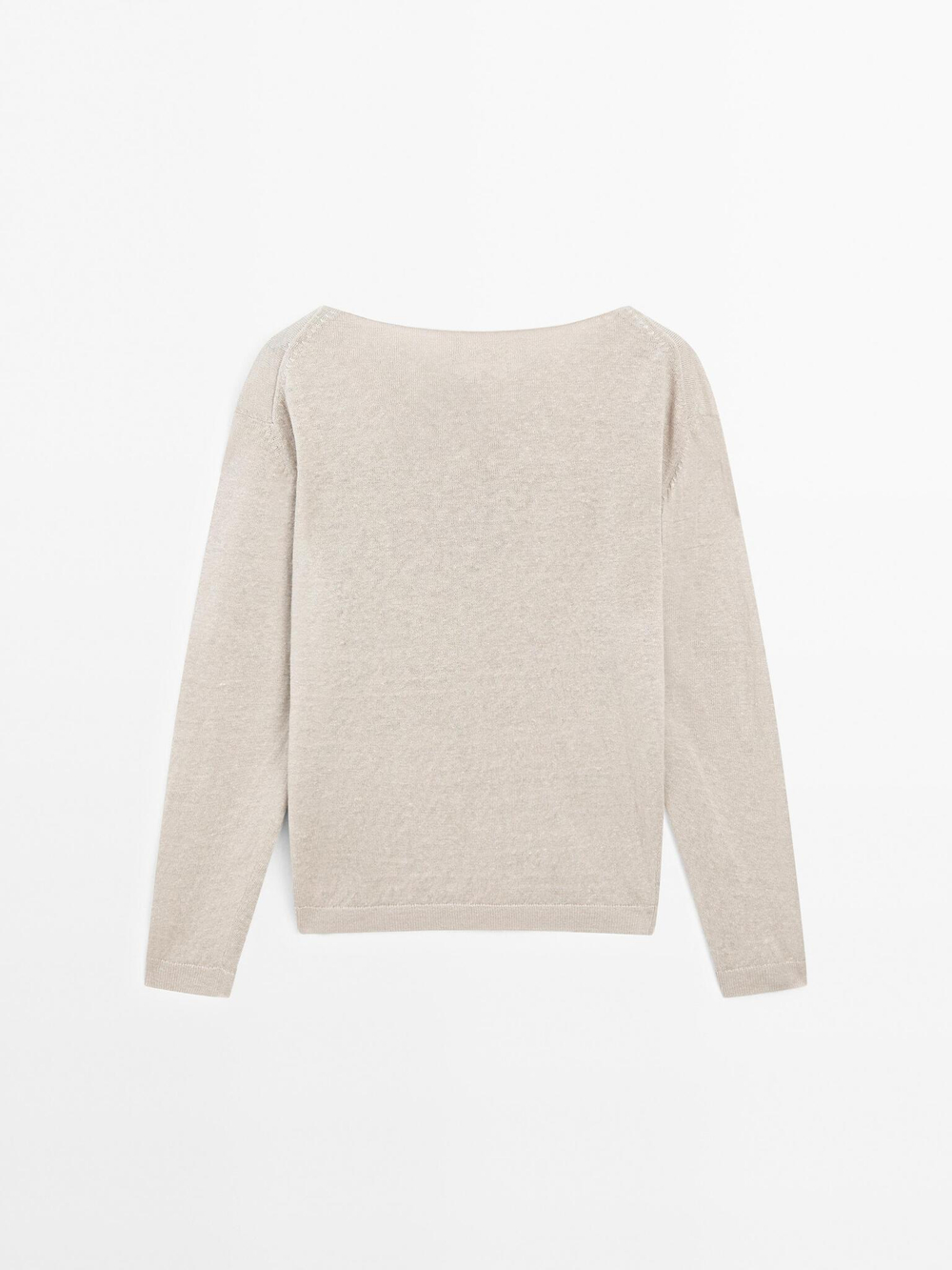 Massimo Dutti Свитер из 100% льна, песочный