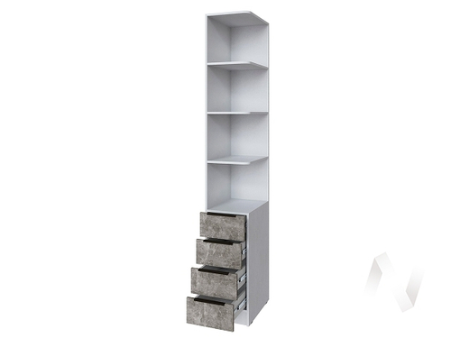 Угловое завершение Мадрид 0;35 с 4 ящ. правое (белый/ателье светлое)