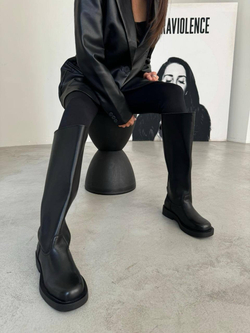 Сапоги из натуральной кожи/ Натуральный мех