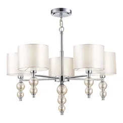 SLE105703-05 Светильник подвесной Хром/Светло-бежевый E14 5*40W RAMER