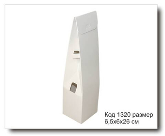 Коробка Код 1320 размер 6,5х6х26 см для диффузора белый картон