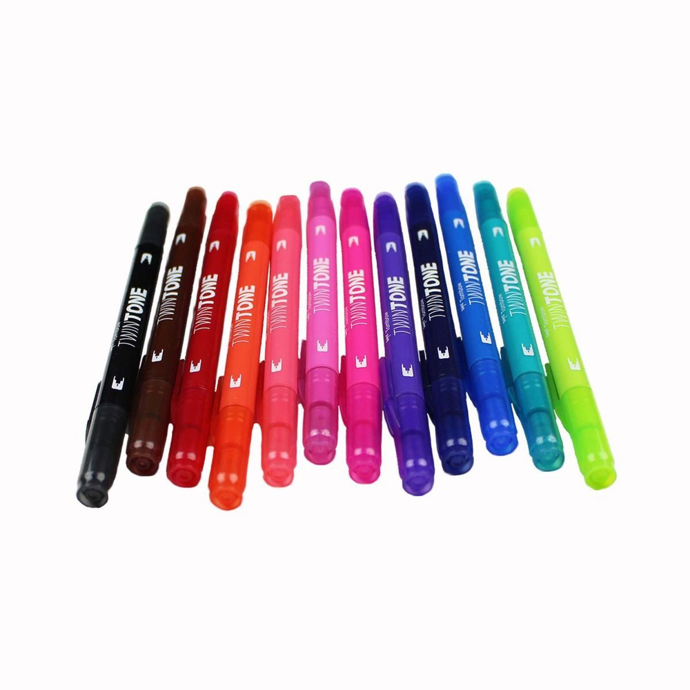 Tombow TwinTone 12 Color Bright Set