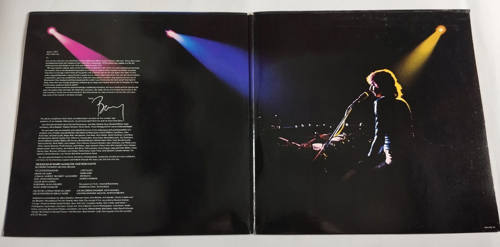 Винтажная виниловая пластинка LP Barry Manilow Live (Japan 1977) (No Obi)