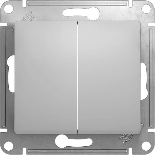 Выключатель 2-кл СП алюминий GSL000351