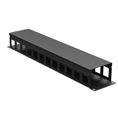 Кабельный органайзер с крышкой 2U, глубина 60 мм, для 19" IT-корпусов, RAL9005