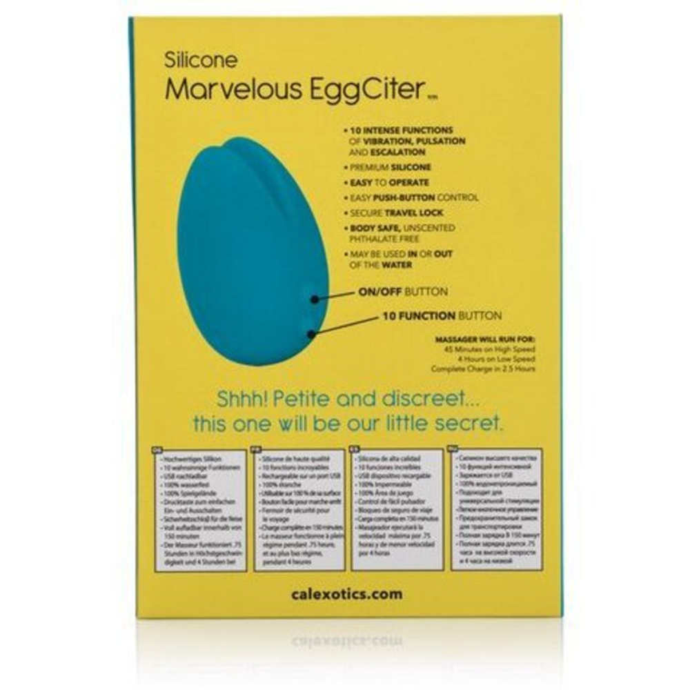 Клиторальный мини-вибратор Mini Marvels Marvlous Eggciter (Цвет: синий)