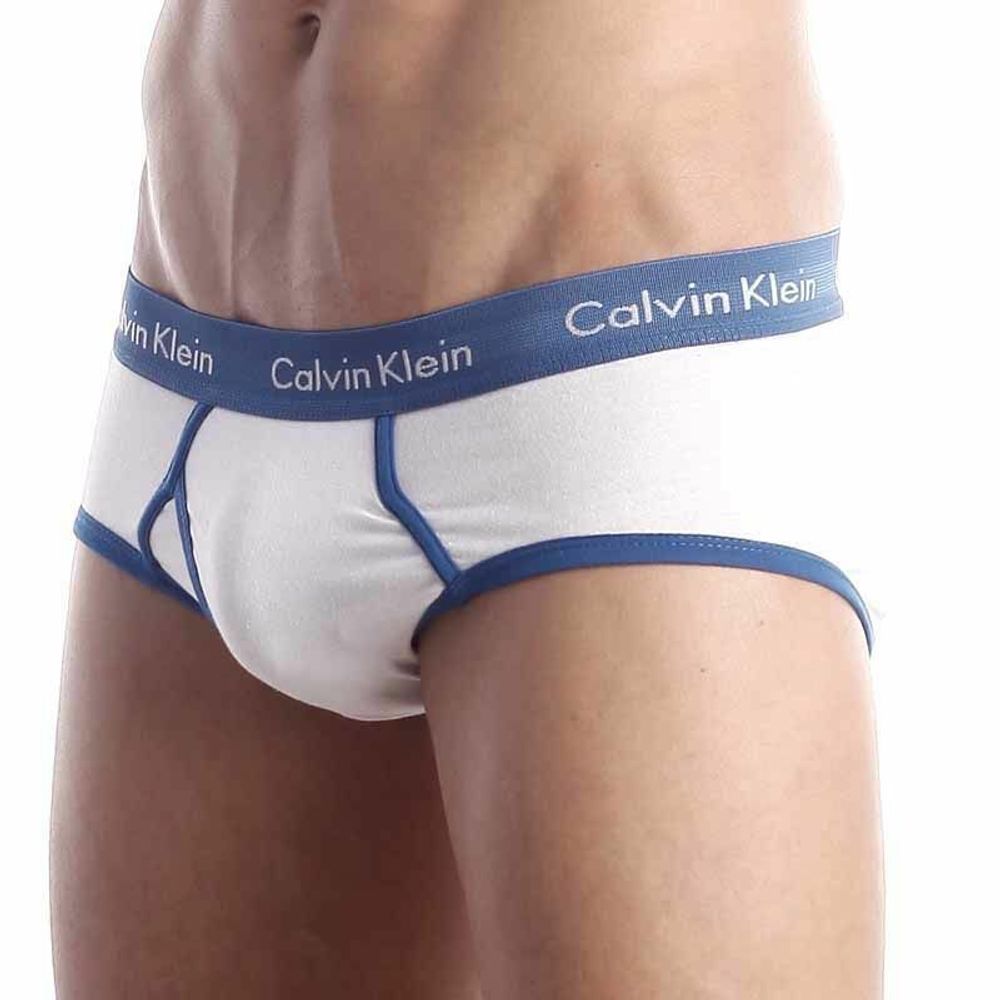 Мужские трусы брифы Calvin Klein 365 White Blue Brief
