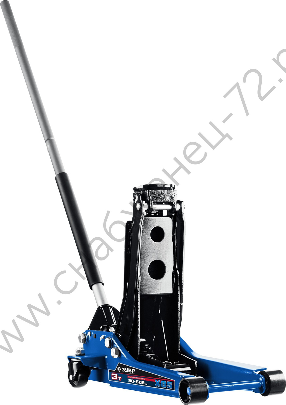 ЗУБР X85, 3 т, 80 - 508 мм, универсальный гидравлический подкатной домкрат для СТО, Профессионал (43051-3)