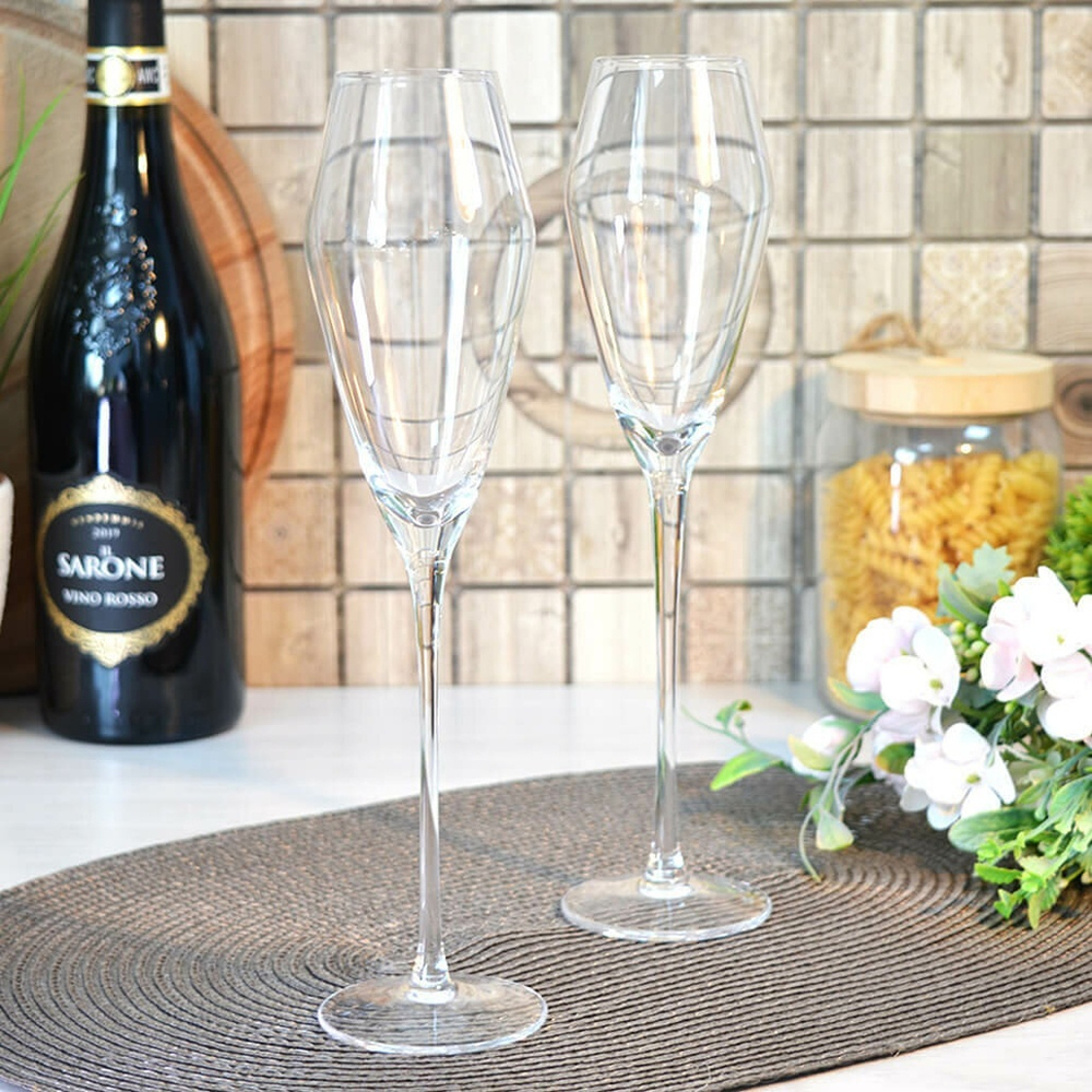 Набор бокалов для шампанского 2шт 220мл "Ода" Jewel