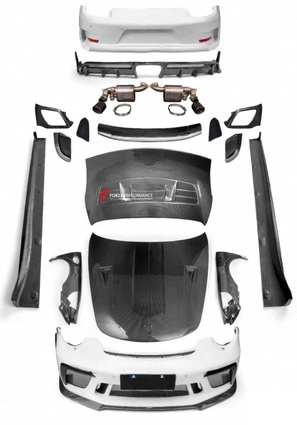 Карбоновый обвес в стиле GT3 RS для PORSCHE 911 CARRERA 991.2 2015–2020