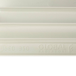 Радиатор алюминиевый Global ISEO 350 10 секций боковое подключение (белый RAL 9010)