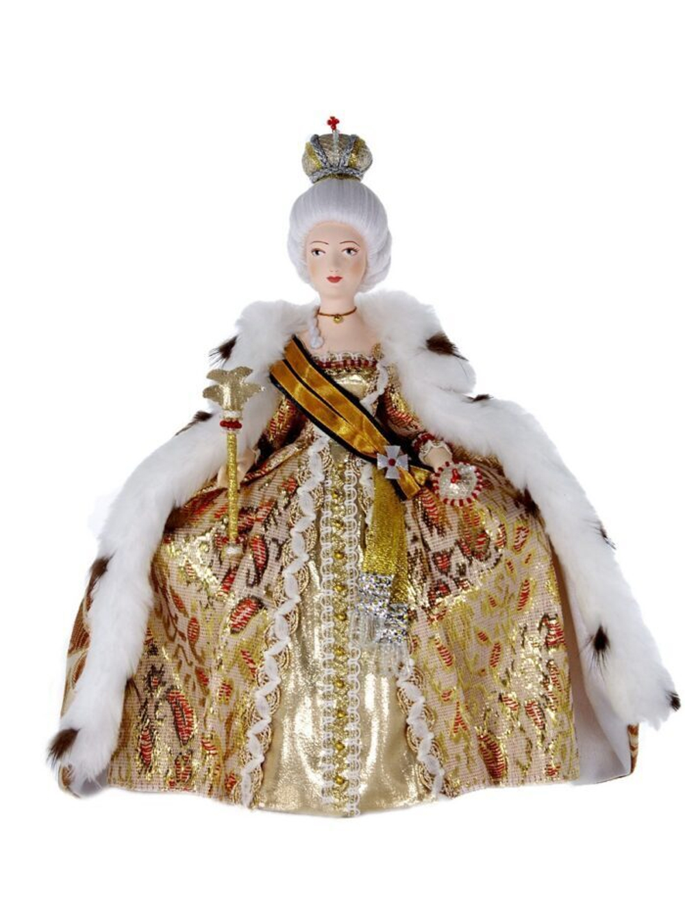 Фарфоровая кукла коллекционная  Императрица Екатерина II Великая. Сувенир ручной работы
