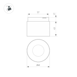 Светильник MAG-MICROCOSM-POINT-R60-5W Warm3000 (BK, 36 deg, 24V) (Arlight, IP20 Металл, 3 года) 043256