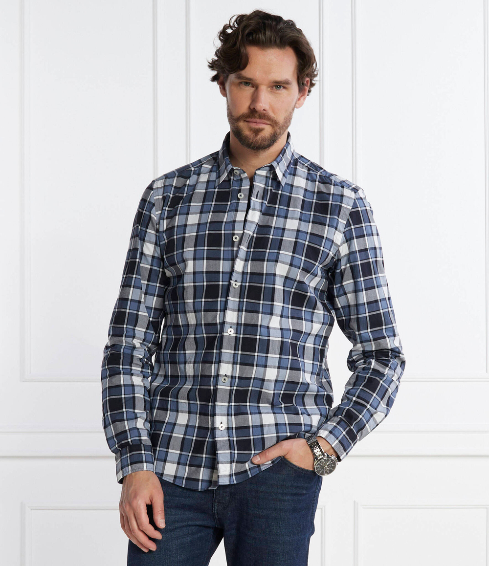 Рубашка S-LIAM BOSS BLACK - темно-синий(50508707)