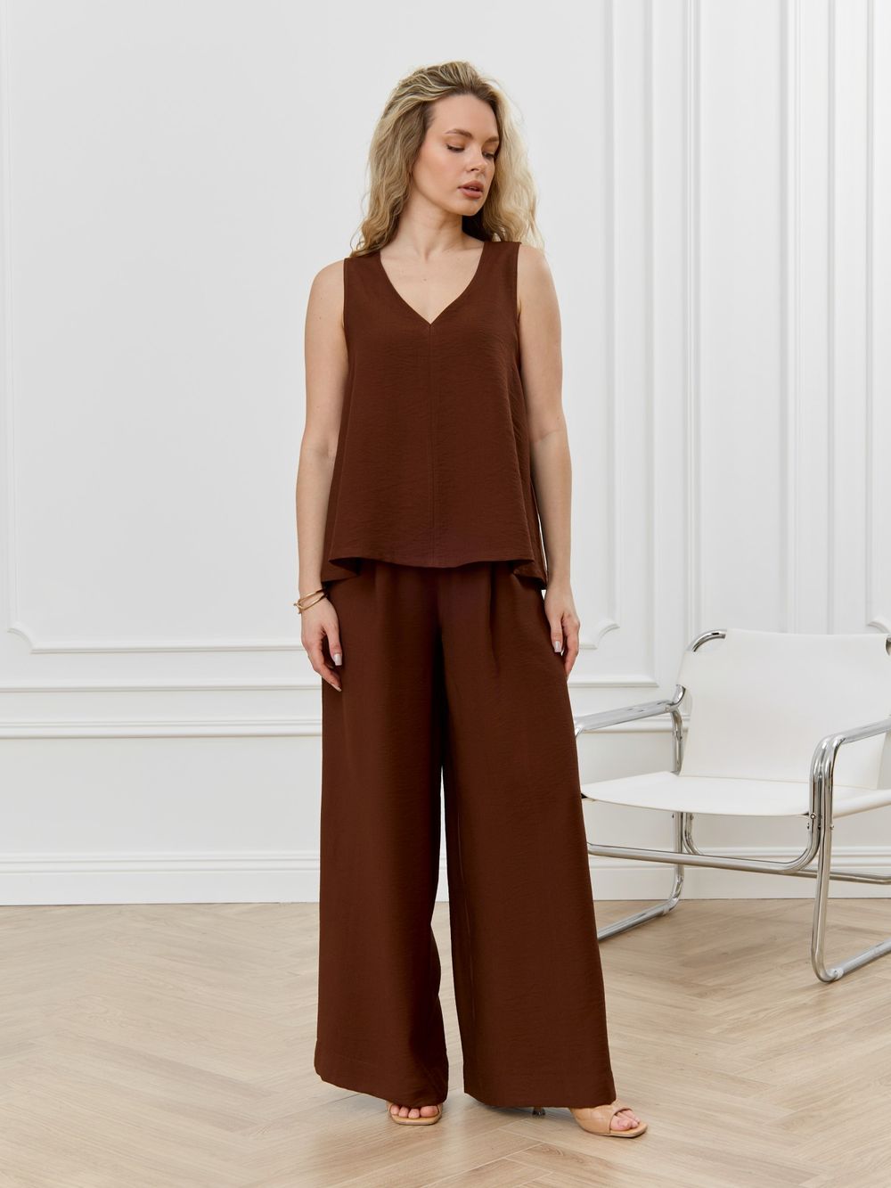 Блузка-топ женская Ясмина-2 Виотекс КОРИЧНЕВЫЙ