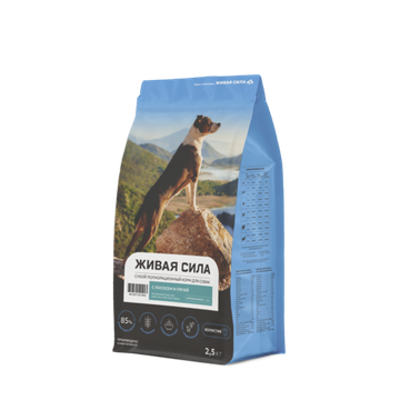 Корм для собак ЖИВАЯ СИЛА Риф крупная гранула беззерновой рыба