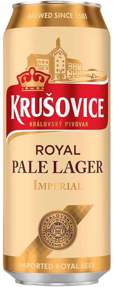 Пиво Крушовице Пейл Лагер Империал / Krusovice Pale Lager Imperial 0.5л -24шт