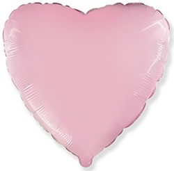 Сердце 80 см "Нежно-розовое пастель"