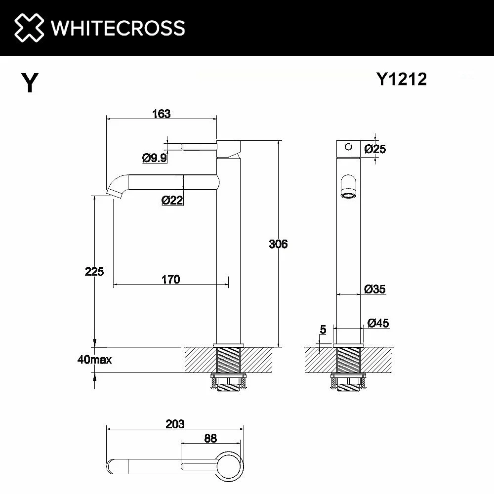 Смеситель для раковины WhiteCross Y Y1212NIB никель брашированный