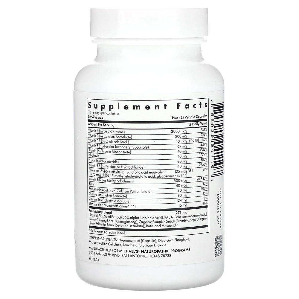 Michael's Health, Teen Boys Caps, капсулы для мальчиков-подростков, мультивитамины для ежедневного приема, 60 вегетарианских капсул