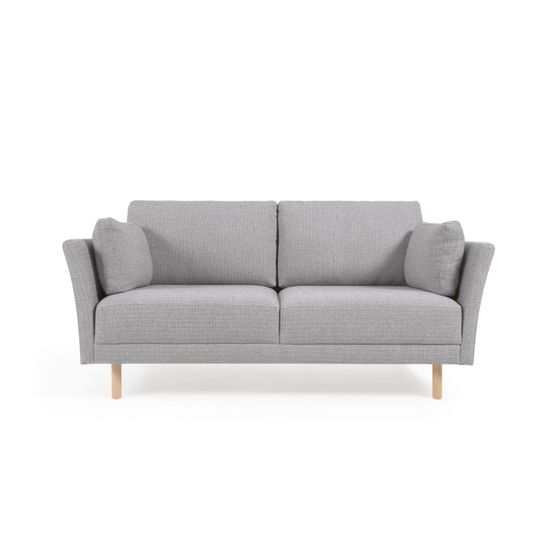 Gilma 2-местный диван светло-серого цвета с ножками в натуральной отделке 170 см.