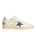 Golden Goose Ball Star / Кроко звезда / золото пятка