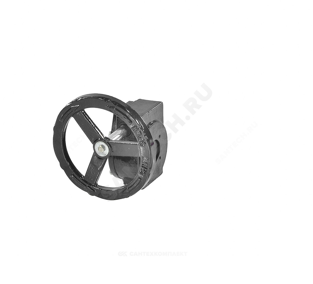 Редуктор четвертьоборотный 2010.R01 F10 22х22 квадрат для затвора Ду 300 Benarmo