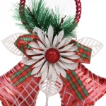 Украшение новогоднее «Звонкие колокольчики» 30*19 см, Красный