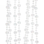 Бусы на ёлку 2,7м «Капельки» d-8/4мм, Перламутр