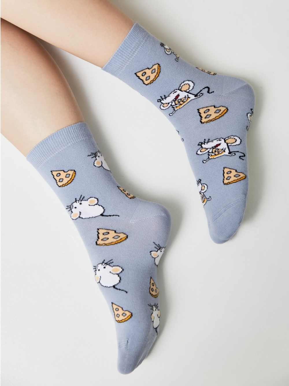 CONTE HAPPY Хлопковые носки c рисунками "Мышка и сыр"