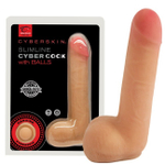 Фаллоимитатор реалистик с мошонкой CyberSkin SlimLine CyberCock with Balls (Цвет: телесный)