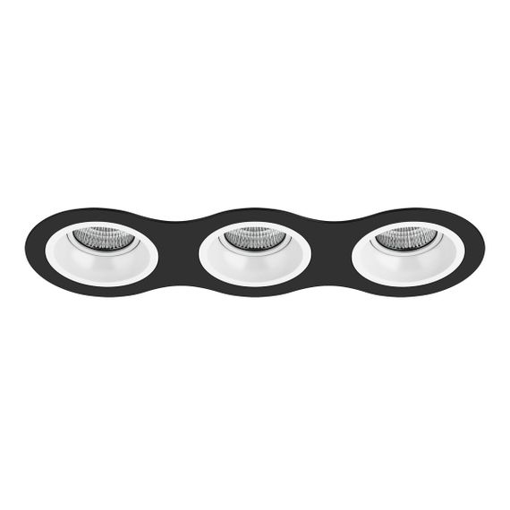 Комплект из светильников и рамки Lightstar Domino Round (214637+214606+214606+214606) D637060606