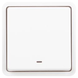 Выключатель ЭРА Эксперт 11-1522-01 с подсветкой IP55, 10АХ-250В, СУ, белый | Эра Эксперт