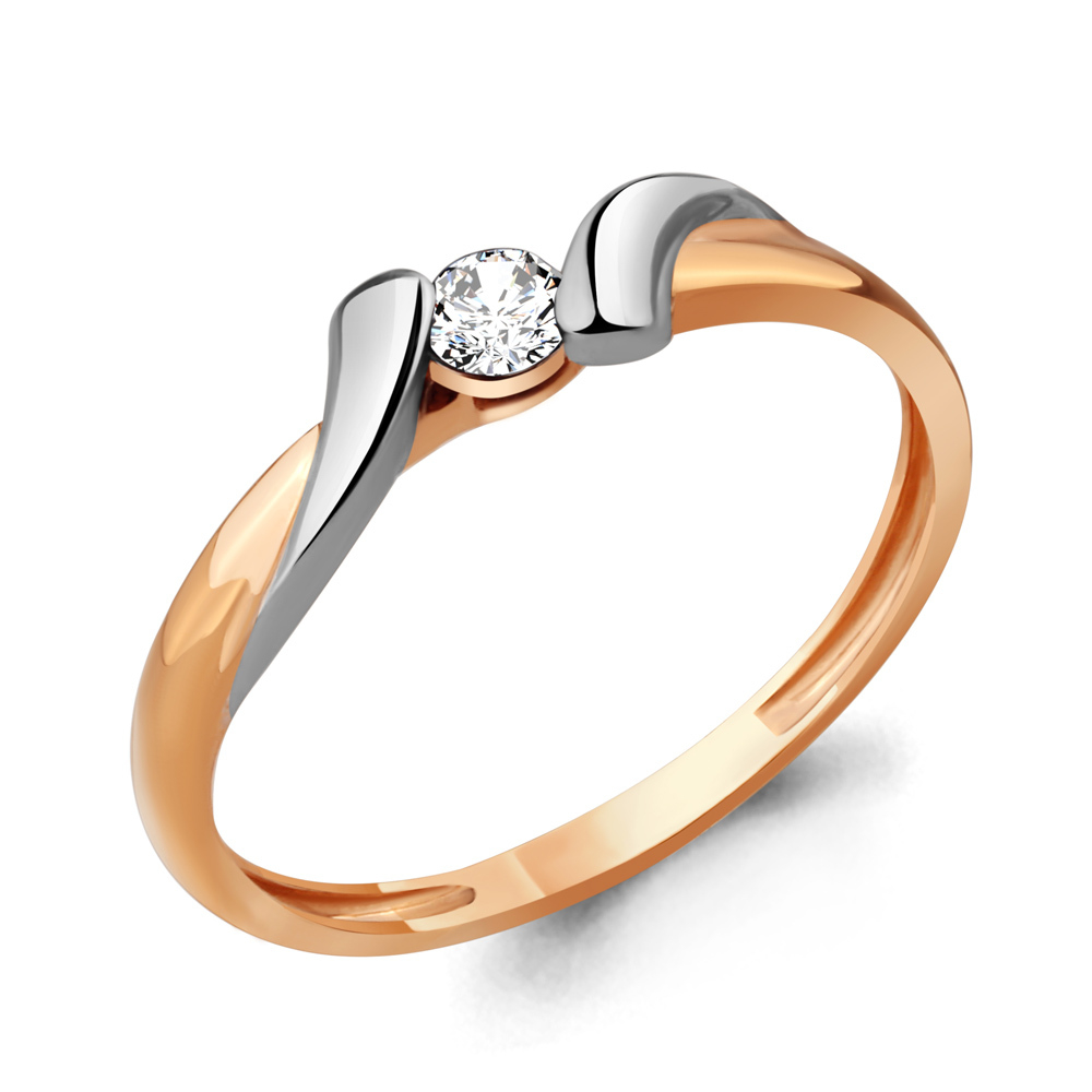 961992к Кольцо из Золота с бриллиантом из коллекции "Elegance"