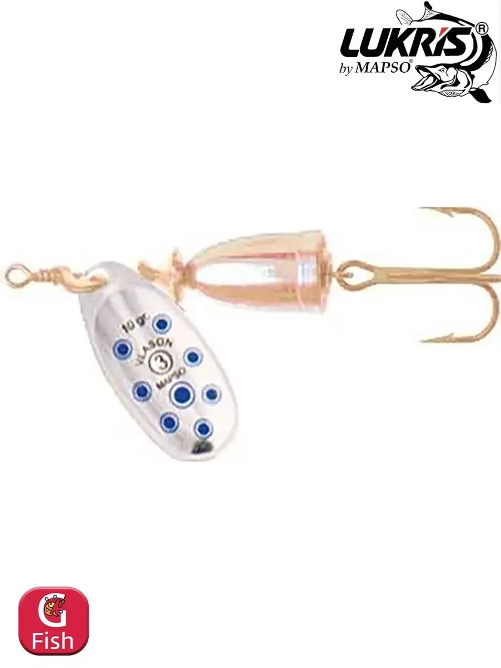 Блесна вертушка VLASON Lun, 1, PA, 4 гр 50 мм